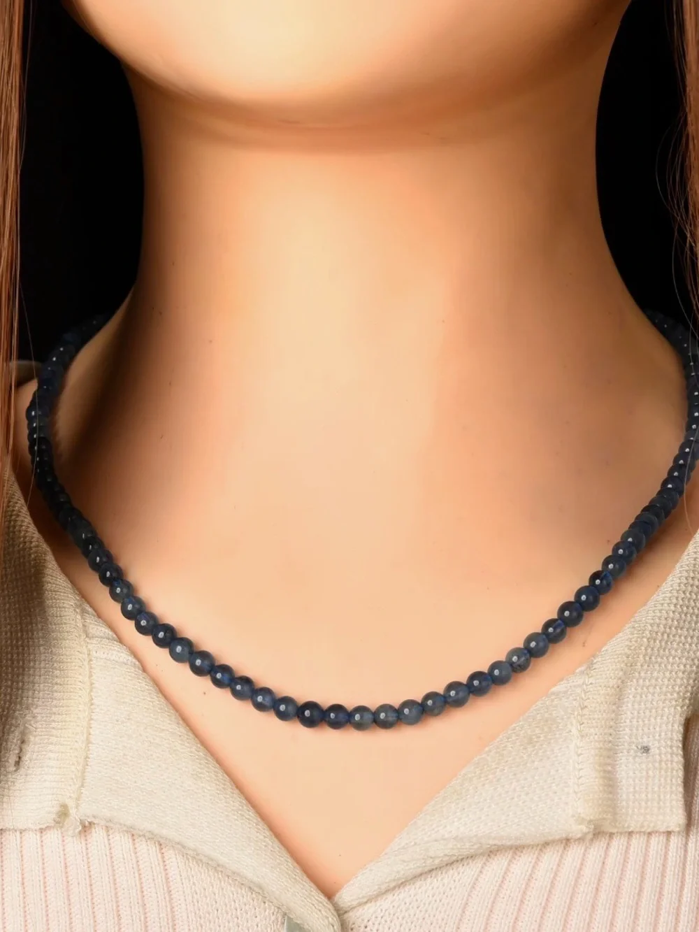 DJoy Women’s Santa Maria Blue Aquamarine Beaded Necklace New With Tags